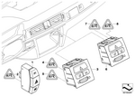 61319132423 - Vehicle Electrical System: Switch for Cl/Hazard Flashers/Rpa-Rdc for BMW Image