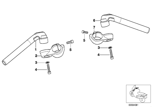 32717671103 - : Left Handlebar Holder for BMW-Motorrad Image
