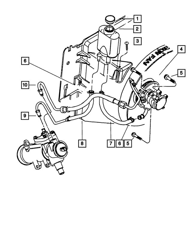 52088541AB - : Power Steering Reservoir Hose for Mopar Image