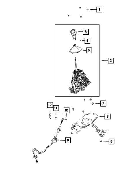Gearshift Controls and Related Parts for 2019 Jeep Cherokee #1