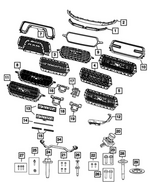 68404850AA - Exterior Ornamentation: Radiator Grille for Mopar Image