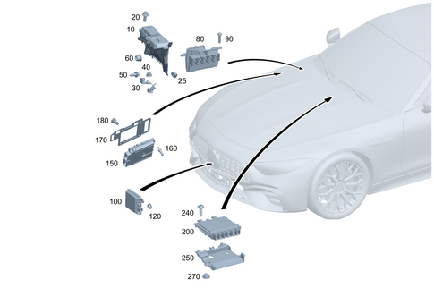 Control Units/Fuse Boxes/Relays in Engine Compartment for 2022 Mercedes-Benz SL63 AMG #0