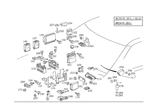Apparatus Case and Control Units for 1992 Mercedes-Benz 500SL #1