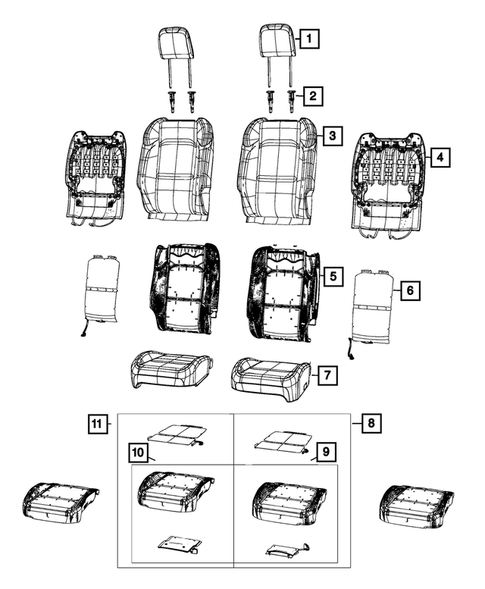 Front Seats - First Row for 2020 Jeep Wrangler #9