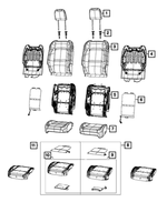 68281997AE - Interior Trim: Front Seat Back Foam, Right for Mopar Image