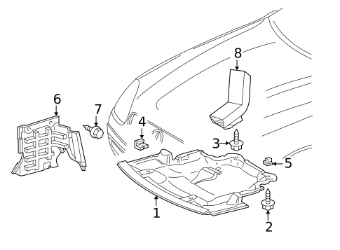 Splash Shields for 1998 Mercedes-Benz SLK230 #0