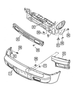 5288901AB - Frames and Bumpers: Rear Bumper Fascia Foam, Left for Mopar Image image