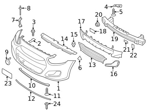 Bumper & Components - Front for 2014 Hyundai Accent #0