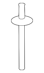 1416003133 - Body: Side Bracket Rivet for Genesis: Electrified G80, Electrified GV70, G70, G80, G90, GV60, GV70, GV80 | Hyundai: Accent, Azera, Elantra, Elantra Coupe, Elantra GT, Equus, Genesis, Ioniq 6, Palisade, Santa Fe, Santa Fe Sport, Santa Fe XL, Sonata, Tucson, Veloster, Veloster N, Venue, Veracruz Image