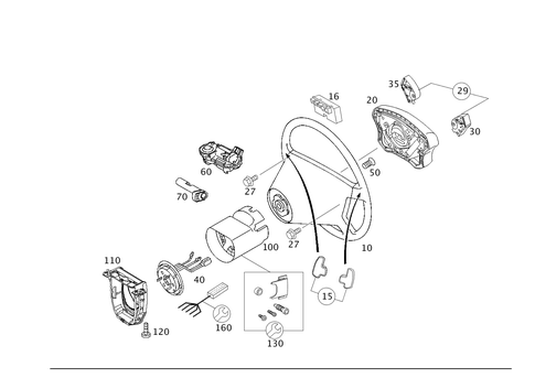 Steering Wheel and Steering Wheel Lock for 2005 Mercedes-Benz C320 #0