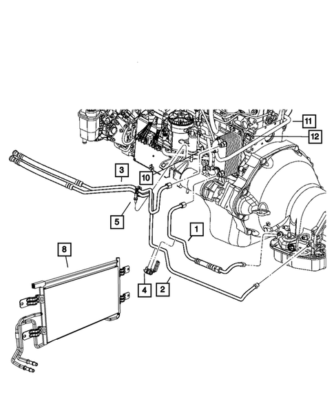 Lines, Transmission Oil Cooler for 2005 Dodge Ram 3500 #0