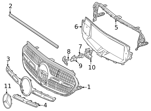 Grille & Components for 2024 Mercedes-Benz GLC 300 | Mercedes-Benz