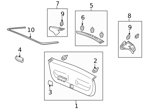 Interior Trim for 2011 Honda Insight #0