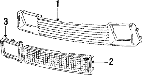 Grille & Components for 1987 Toyota Corolla #0