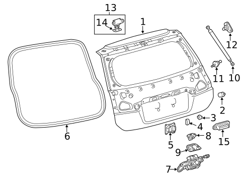 Liftgate for 2016 Lexus CT200h #0