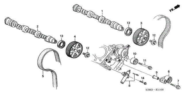 Camshaft - Timing Belt for 2003 Acura CL #0