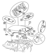 4848885AA - : Roof To Sport Bar Bracket, Left for Mopar Image