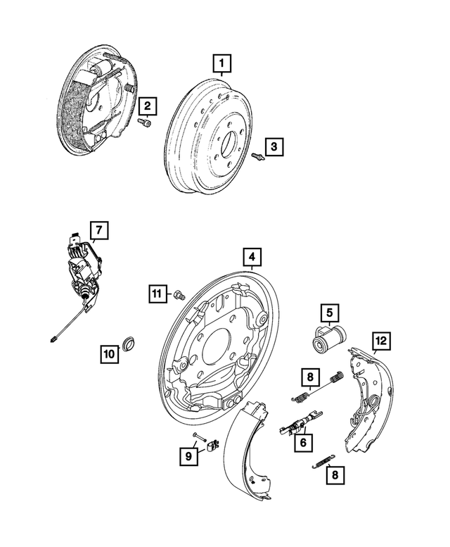 68655969AA - Brakes: Brake Drum for Fiat: 500E Image