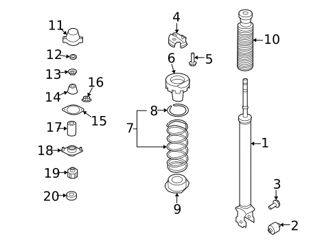 Shocks & Components for 2005 INFINITI Q45 #1