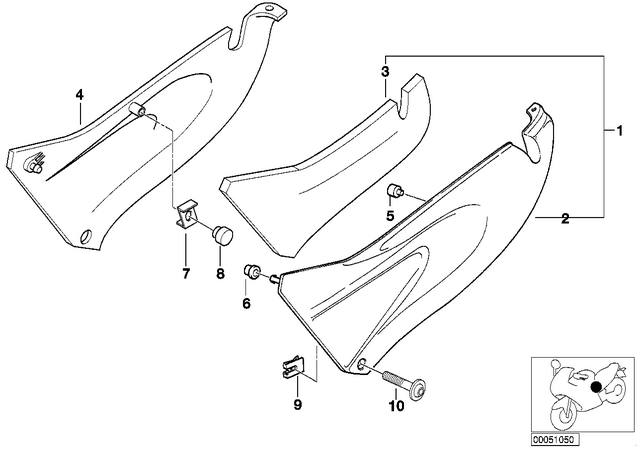 46632350056 - : Heat Insulation for BMW-Motorrad Image