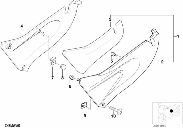 46632350056 - Frame and Mounting Parts: Heat Insulation -  for BMW-Motorrad Image