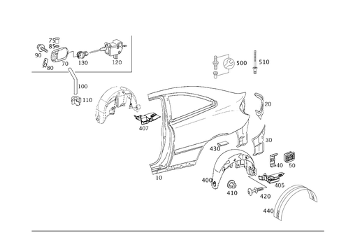 Rear Fender for 2002 Mercedes-Benz C320 #0