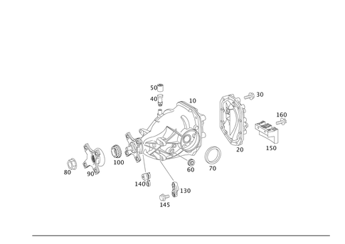 Rear Axle Housing with Differential for 2012 Mercedes-Benz S350 #0