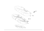 2579201302 - Rear Seat Bench: Outer Cover, Rr Seat Cush for Mercedes-Benz: CLS450, CLS53 AMG Image