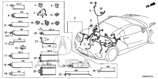 Wire Harness (6) for 2017 Acura NSX #0