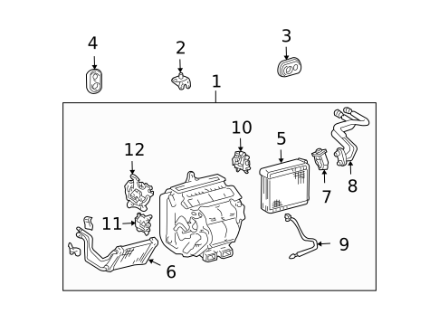 Evaporator & Heater Components for 2007 Lexus RX350 #0