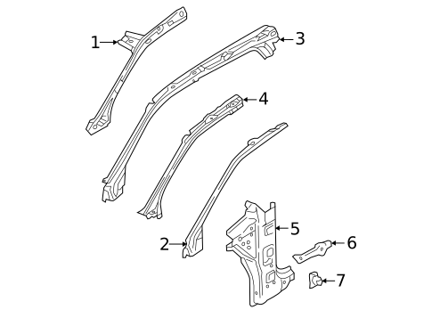 Hinge Pillar for 2018 Audi Q7 #0