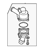 7K121115D - Cooling System: Thermostat Housing for Audi: TT Quattro, TT RS Quattro, TTS Quattro Image