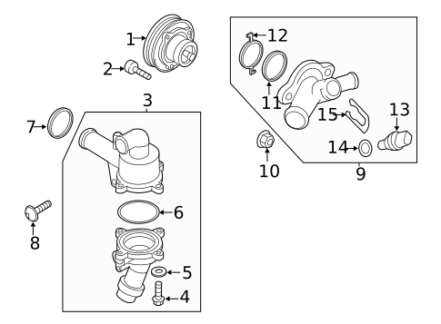 Water Pump for 2012 Audi TT RS Quattro #0