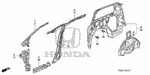 4666SHJA80ZZ - : Pillar Set, R Front (Lower) (Inner) for Honda Image
