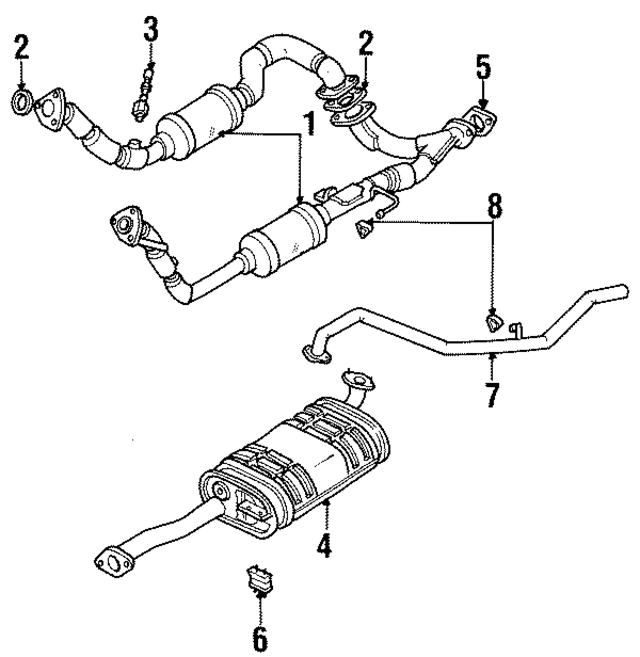 8943283530 - Exhaust: Converter &amp; Pipe Gasket for Acura Image