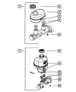 4723394 - Service Brakes: Master Cylinder Reservoir Pin, Mounting for Mopar Image