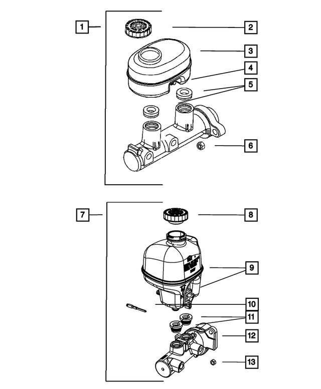 4723394 - Service Brakes: Master Cylinder Reservoir Pin, Mounting for Mopar Image