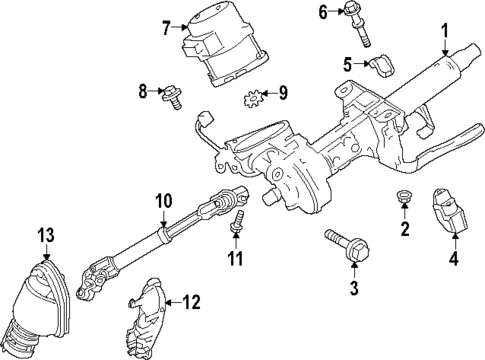Steering Column Assembly for 2025 Toyota GR Corolla #0