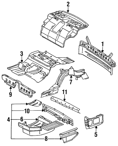 Rear Body for 1993 Mercedes-Benz 400 SEL #0