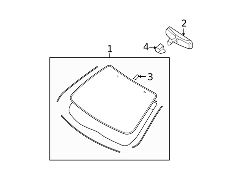 Glass - Windshield for 2008 Ford Fusion #0