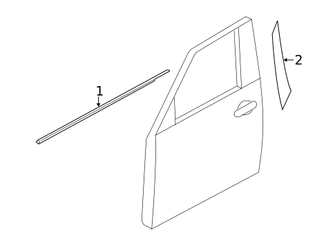 Exterior Trim - Front Door for 2019 Nissan Armada #0