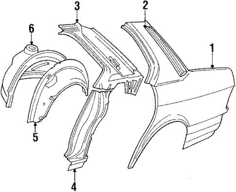 Quarter Panel for 1984 BMW 533i #0
