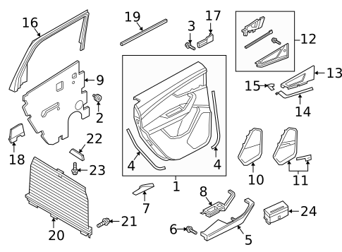 Interior Trim - Rear Door for 2022 Audi SQ7 #0