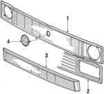 255853652K - Body: Upper Grille for Volkswagen: Vanagon Image