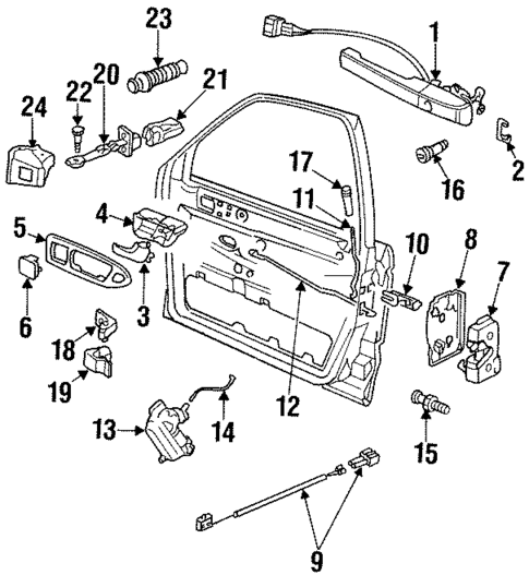 Lock & Hardware for 1997 Volkswagen Passat #0