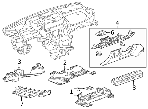 Instrument Panel Components for 2017 Cadillac CTS #1
