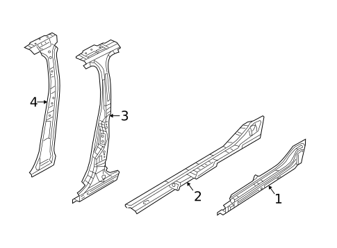 Center Pillar & Rocker for 2019 Fiat 500L #0