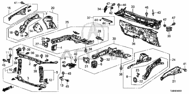 Front Bulkhead - Dashboard for 2013 Acura ILX #0