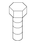 81168162H - Body: Radiator Support Bolt for Infiniti Image
