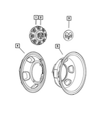 6UV29S4AAB - Wheels: Wheel Center Cap, Rear for Mopar Image